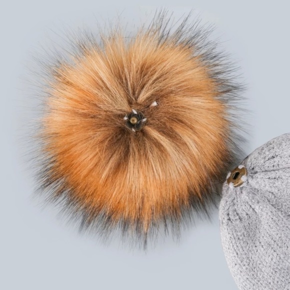 Winter Women Girl Skullies Beanie Cap Pompon Fur - Picture 3 of 11